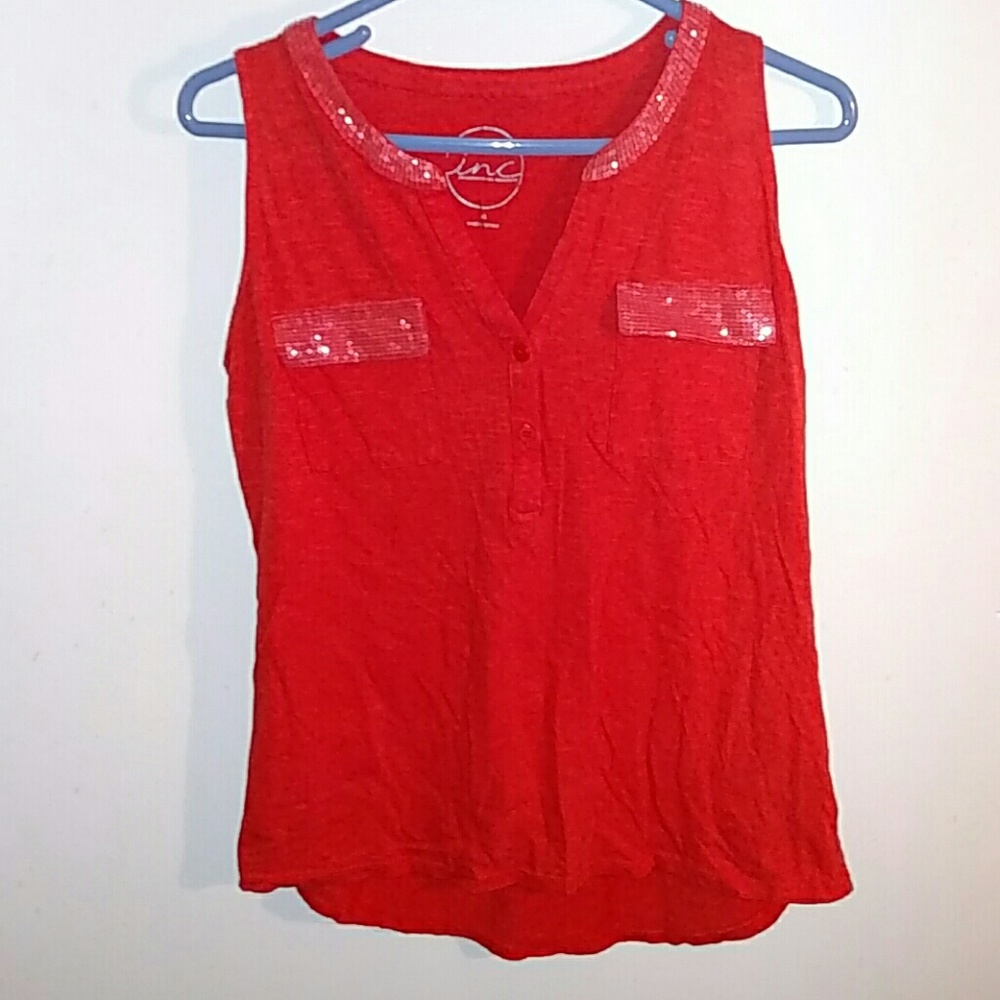 🌺Cute Inc orange sleeveless summer top